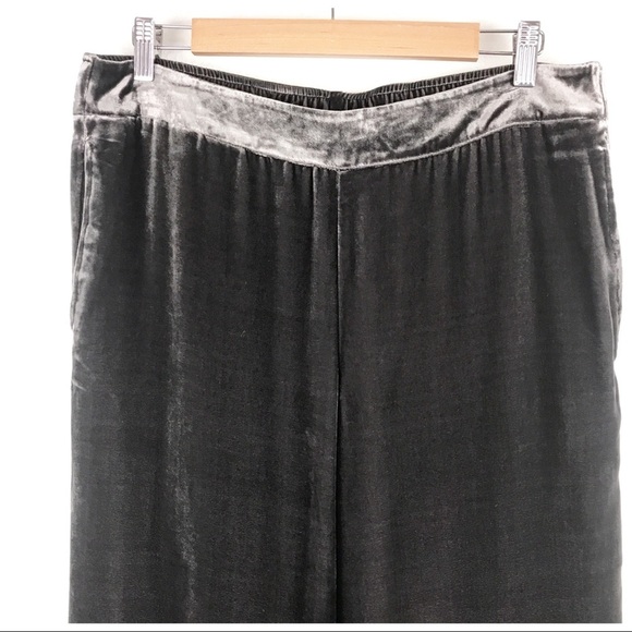 Sundance Festive Flare Gray Velvet Pants Size Petite Medium - Picture 4 of 8